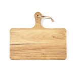 Horizontal wooden serving board with handle wood colour