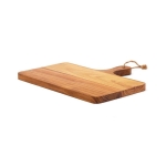 Horizontal wooden serving board with handle wood colour