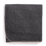 Tartan blanket with logo, partially recycled materials dark grey colour
