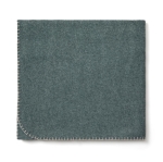 Tartan blanket with logo, partially recycled materials dark green colour