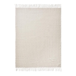 Geometric, patterned promotional blanket made of acrylic light brown colour