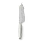 Japanese-style steel kitchen knife, Santoku silver colour