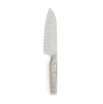 Japanese-style steel kitchen knife, Santoku silver colour