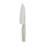 Japanese-style steel kitchen knife, Santoku silver colour