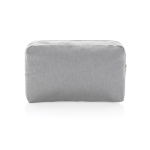 Toiletry bag with logo in recycled canvas, 285 g/m² grey colour