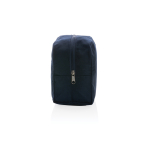 Toiletry bag with logo in recycled canvas, 285 g/m² navy-blue colour fourth view