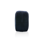 Toiletry bag with logo in recycled canvas, 285 g/m² navy-blue colour fifth view