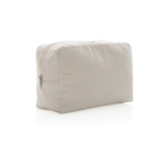 Toiletry bag with logo in recycled canvas, 285 g/m² off white colour