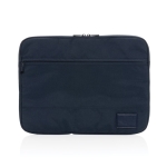 Recycled 300D polyester laptop sleeve, 14” navy-blue colour