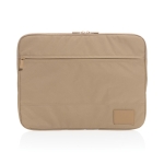 Recycled 300D polyester laptop sleeve, 14” light brown colour