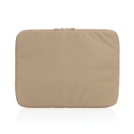 Recycled 300D polyester laptop sleeve, 14” light brown colour