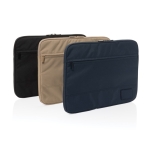 Recycled 300D polyester laptop sleeve, 14” light brown colour