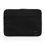 Branded laptop sleeve in recycled polyester, 15.6” black colour