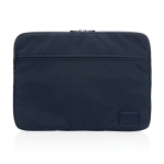 Branded laptop sleeve in recycled polyester, 15.6” navy-blue colour