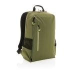 Versatile backpack with USB, RFID and laptop pocket, 15.6” dark green colour