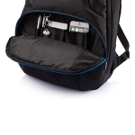 Eco laptop backpack in recycled polyester, 15.6” black colour