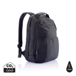 Eco laptop backpack in recycled polyester, 15.6” black colour