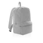 Undyed personalised recycled canvas backpack, 285 g/m² grey colour