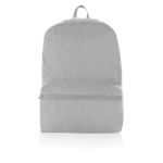Undyed personalised recycled canvas backpack, 285 g/m² grey colour