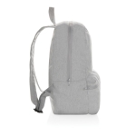 Undyed personalised recycled canvas backpack, 285 g/m² grey colour