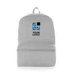 Undyed personalised recycled canvas backpack, 285 g/m² grey colour