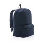 Undyed personalised recycled canvas backpack, 285 g/m² navy-blue colour