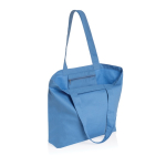 Recycled, branded canvas shopping bag, 240 g/m² light blue colour second view
