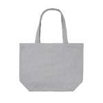 Recycled canvas shopping bag with pocket, 240 g/m² grey colour