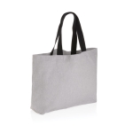 Large promotional recycled canvas bag, 240 g/m² grey colour
