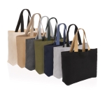Large promotional recycled canvas bag, 240 g/m² off white colour