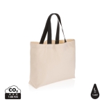 Large promotional recycled canvas bag, 240 g/m² off white colour