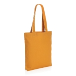 Recycled canvas branded bag, 285 g/m² orange colour