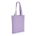 Recycled canvas branded bag, 285 g/m² violet colour