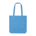 Recycled canvas branded bag, 285 g/m² light blue colour