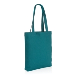 Recycled canvas branded bag, 285 g/m² emerald green colour