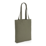 Undyed recycled canvas promo bag, 285 g/m² dark green colour
