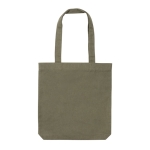 Undyed recycled canvas promo bag, 285 g/m² dark green colour