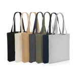 Undyed recycled canvas promo bag, 285 g/m² dark green colour