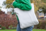 Undyed recycled canvas promo bag, 285 g/m² off white colour