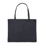 Spacious recycled shopping bag, 320 g/m² denim blue colour