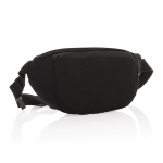 Branded recycled canvas waist bags, 285 g/m² black colour