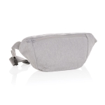 Branded recycled canvas waist bags, 285 g/m² grey colour