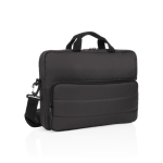 Eco laptop briefcase with handle and shoulder strap, 15.6” black colour