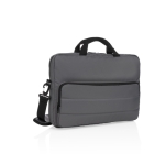 Eco laptop briefcase with handle and shoulder strap, 15.6” dark grey colour