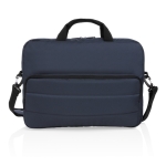 Eco laptop briefcase with handle and shoulder strap, 15.6” navy-blue colour