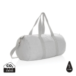 Corporate travel bag made from recycled canvas grey colour