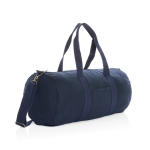Corporate travel bag made from recycled canvas navy-blue colour