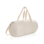Corporate travel bag made from recycled canvas off white colour