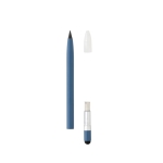 Inkless pen with long-lasting writing tip and eraser blue colour