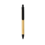 Promotional recycled paper pen with blue ink black colour